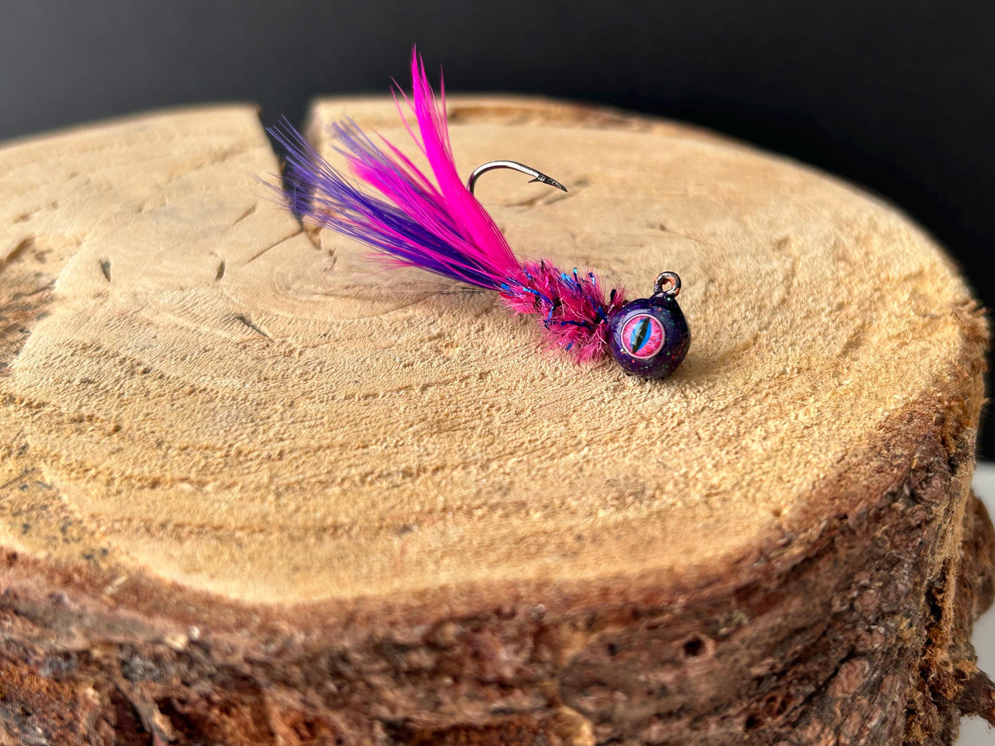 Hackle feather crappie jigs