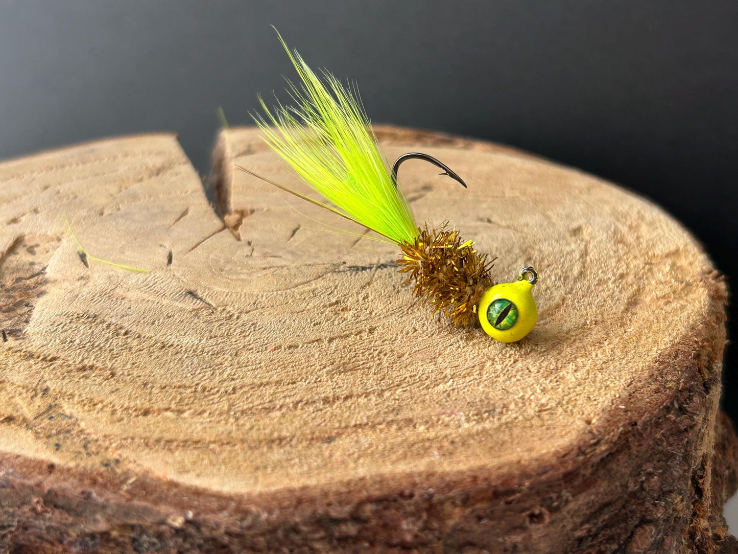Hackle feather crappie jigs