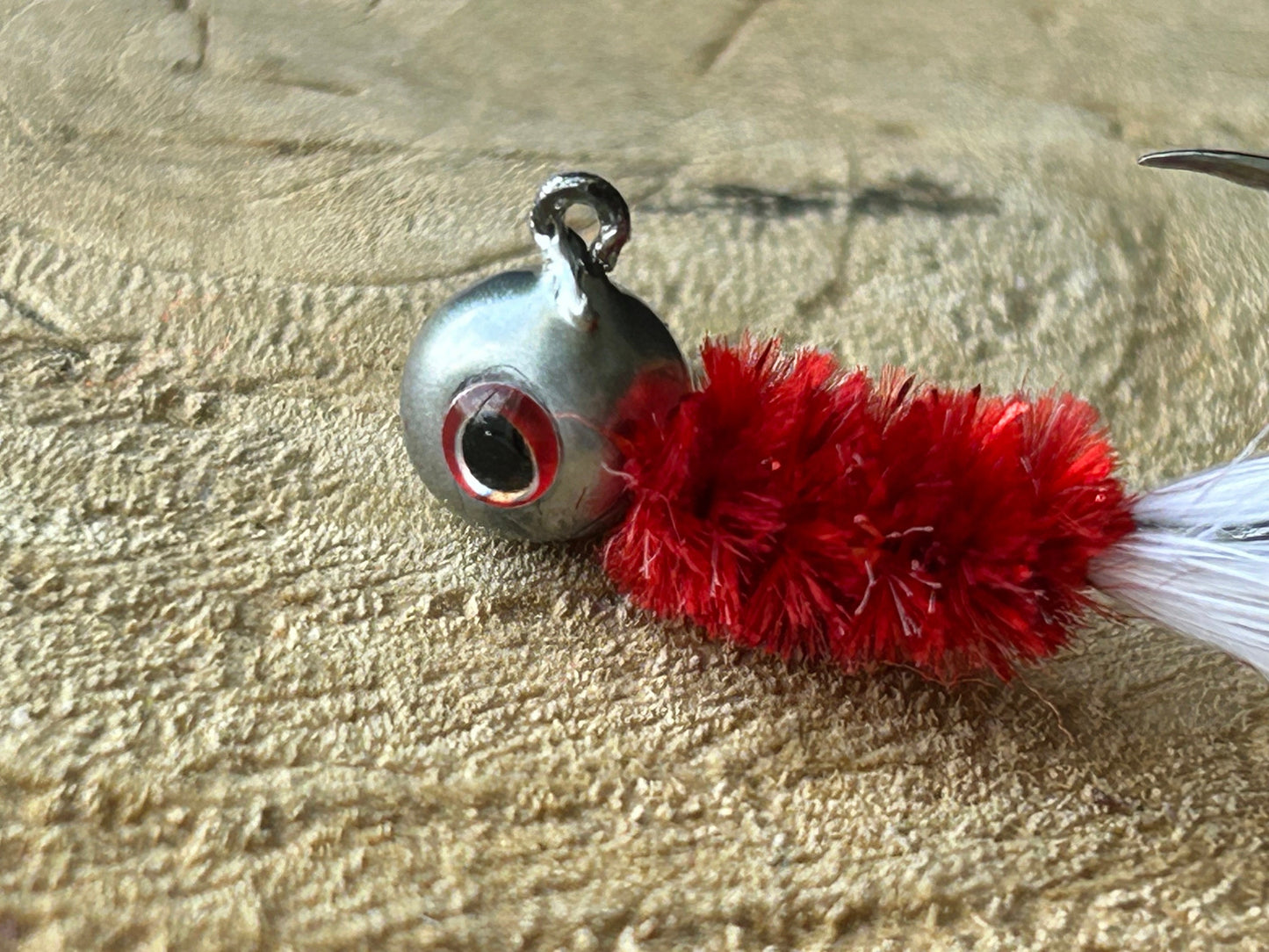 Hackle feather crappie jigs