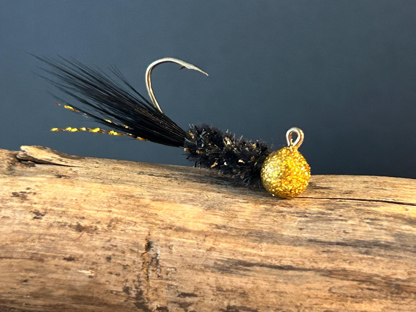 Hackle feather crappie jigs