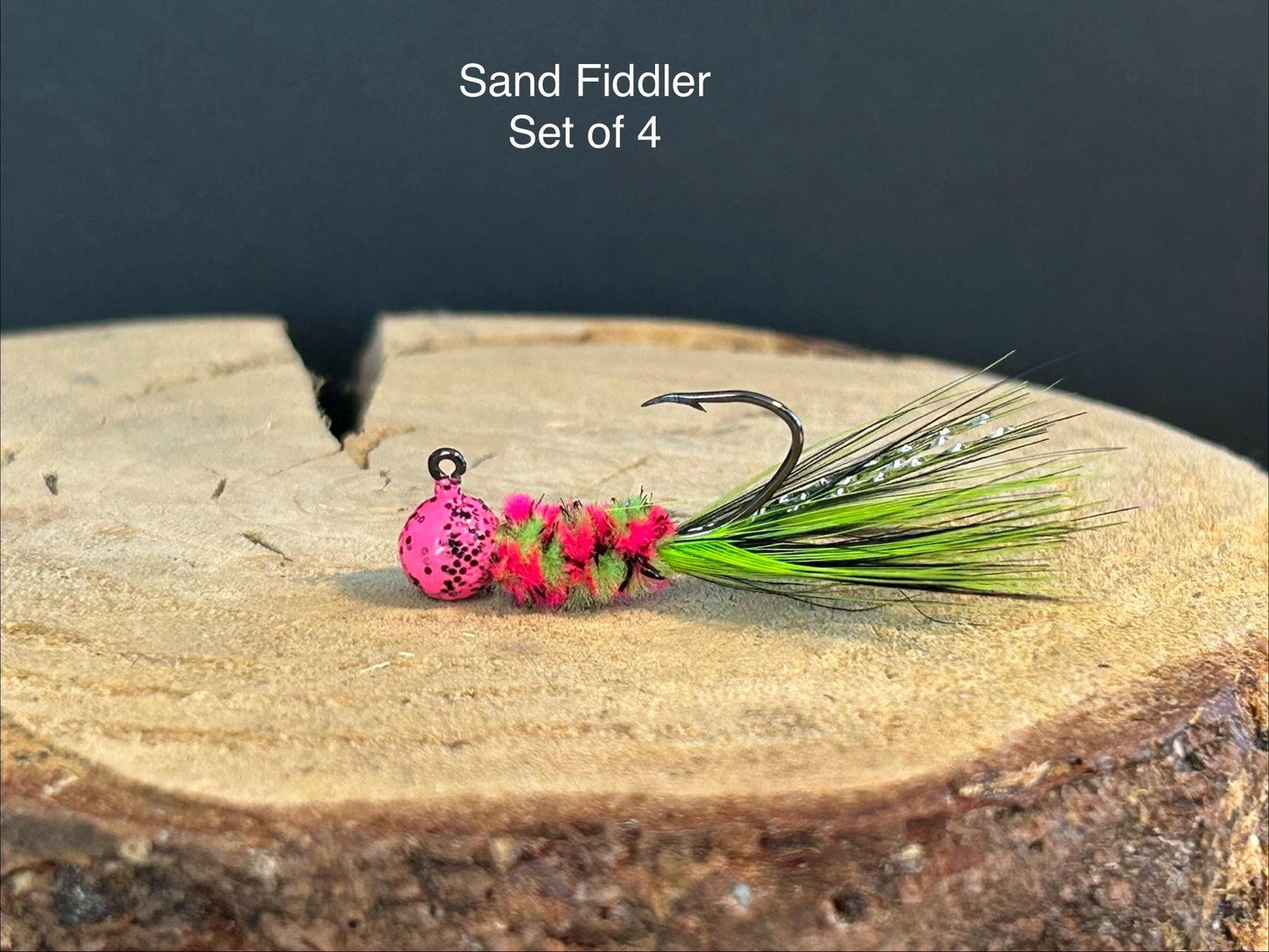 Hackle feather crappie jigs