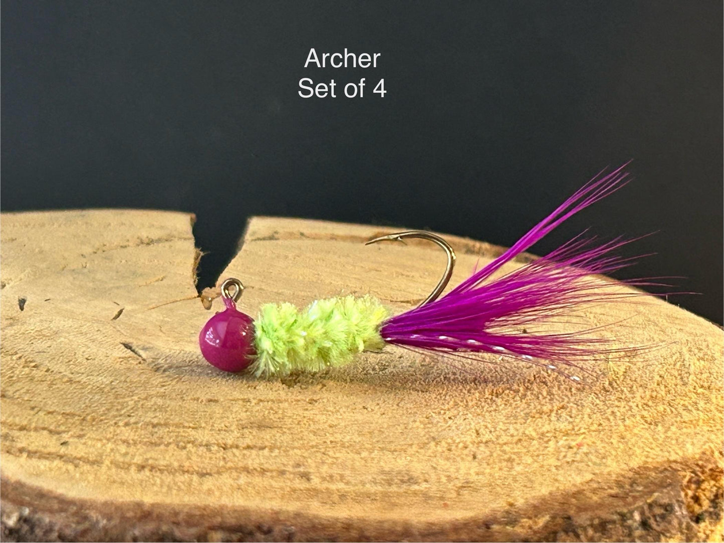 Hackle feather crappie jigs