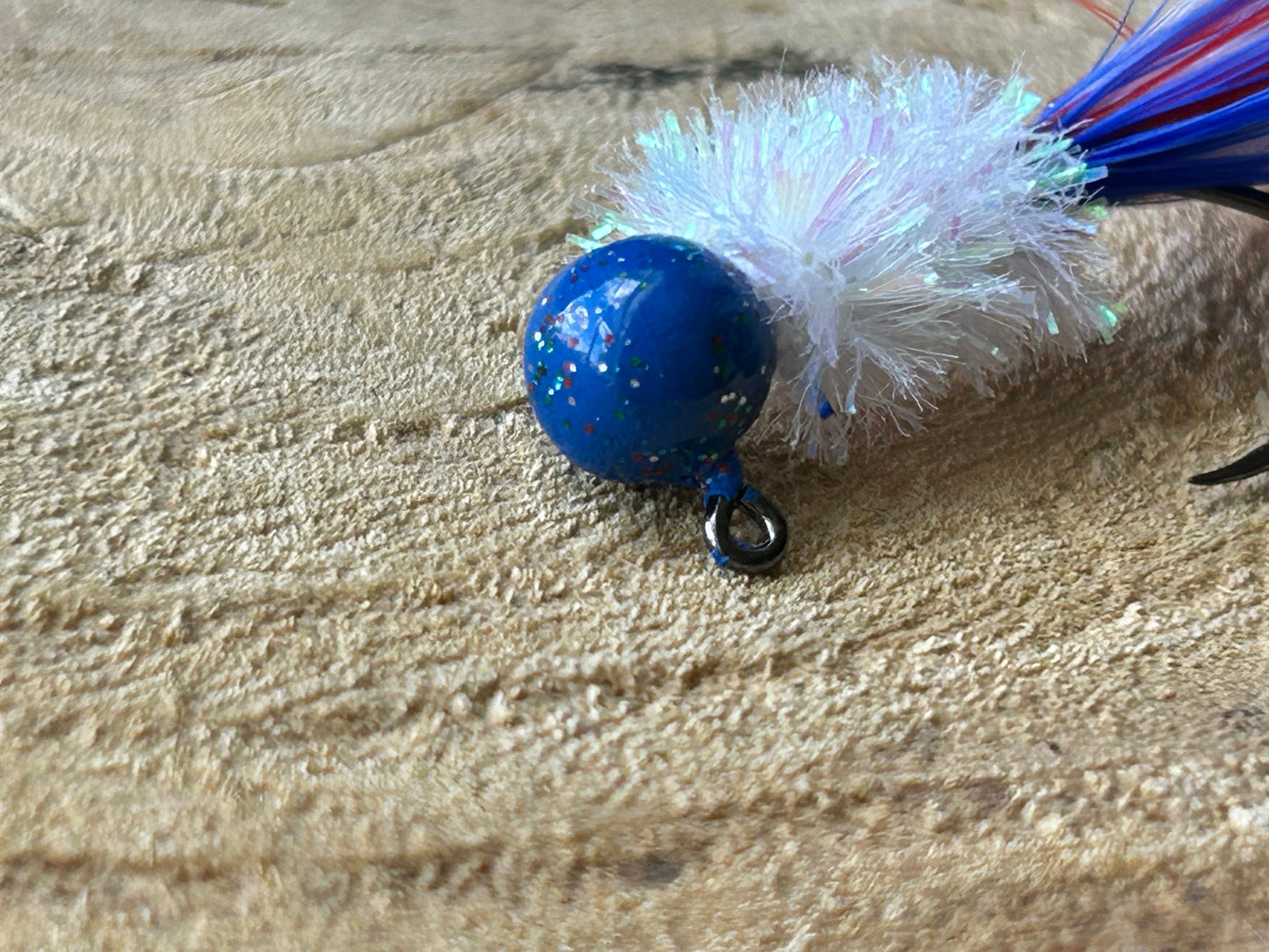 Hackle feather crappie jigs