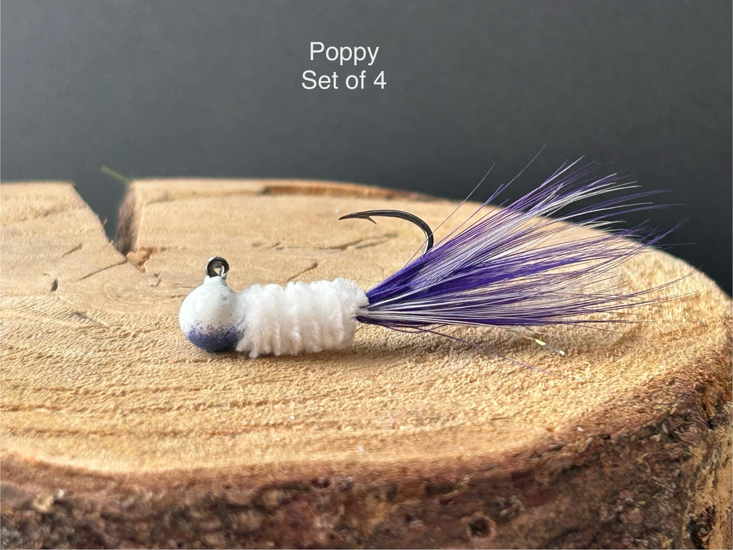 Hackle feather crappie jigs