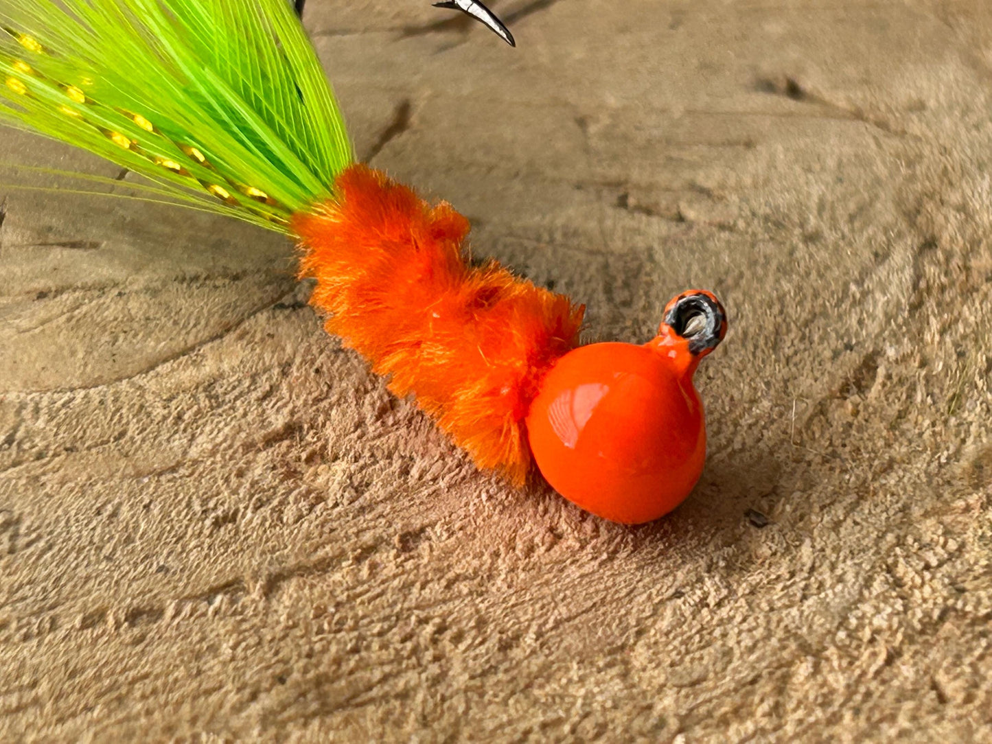 Hackle feather crappie jigs