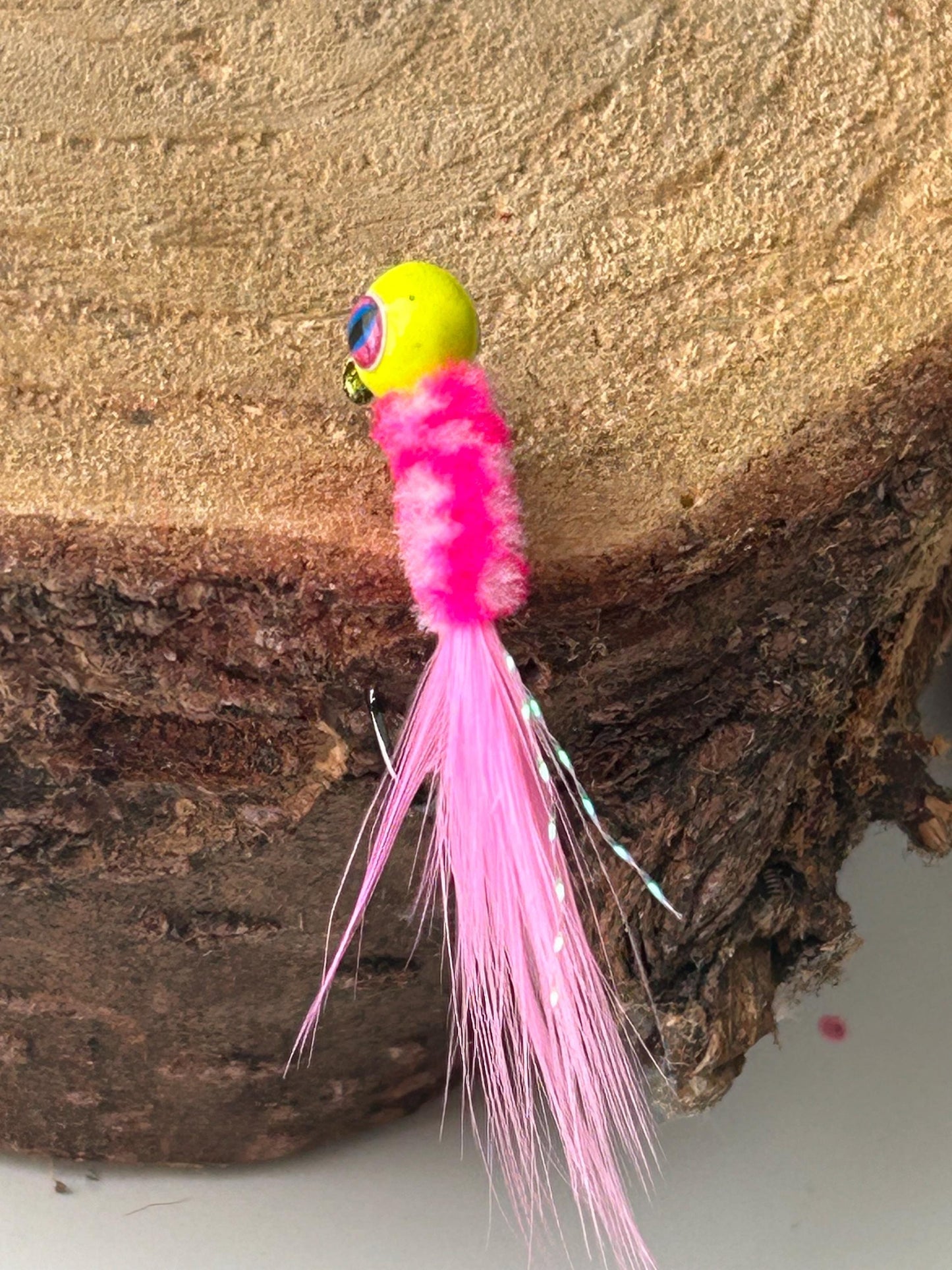 Hackle feather crappie jigs