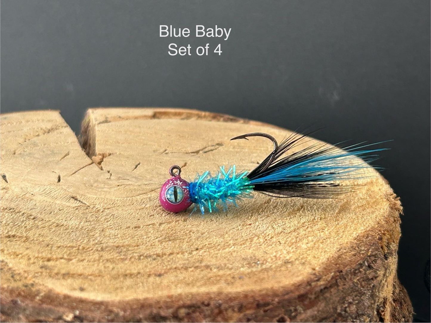 Hackle feather crappie jigs