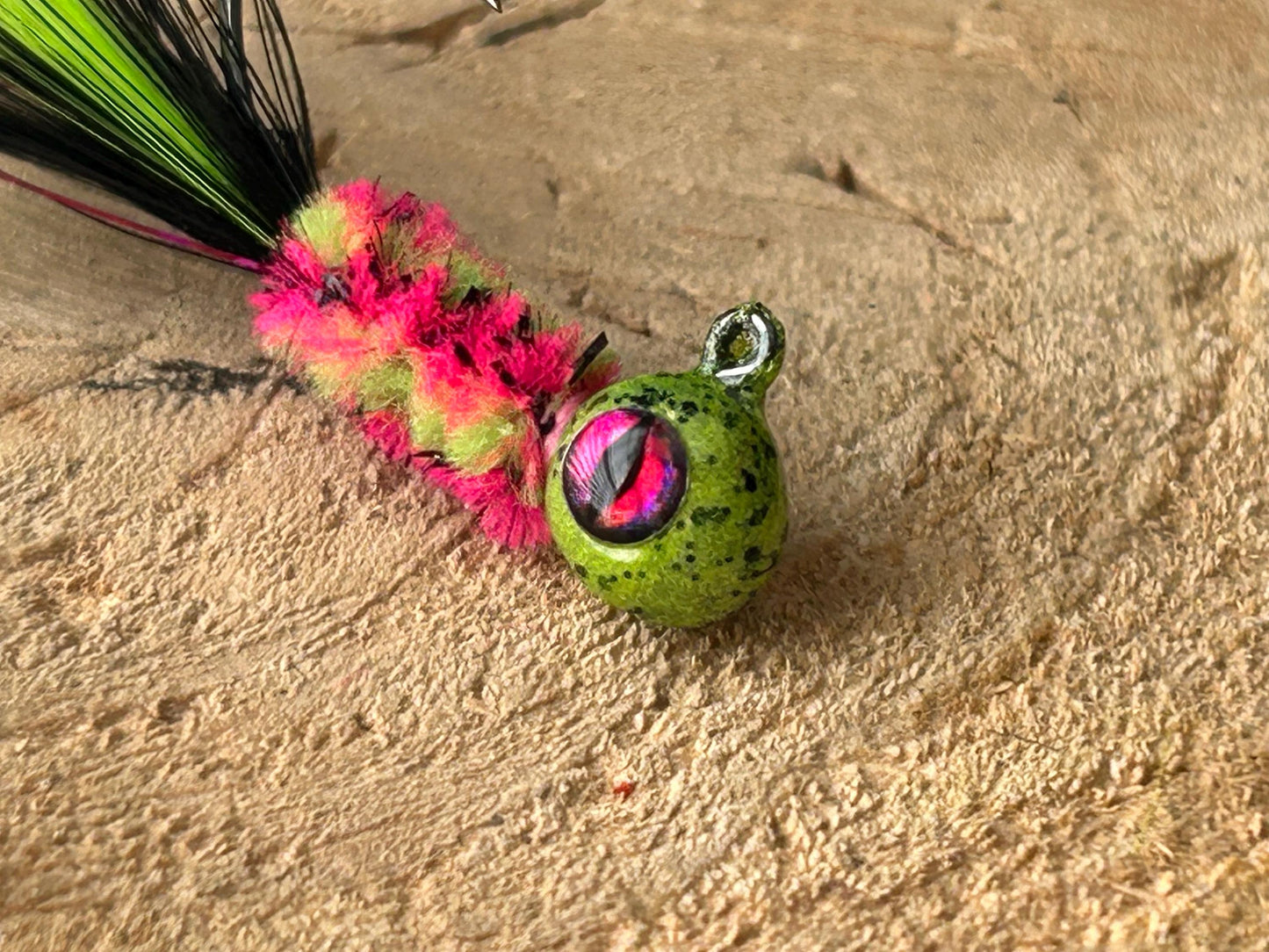 Hackle feather crappie jigs