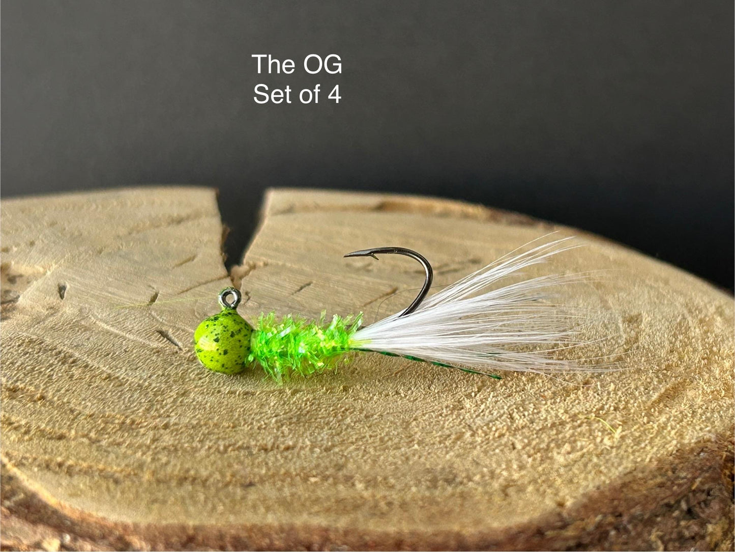 Hackle feather crappie jigs