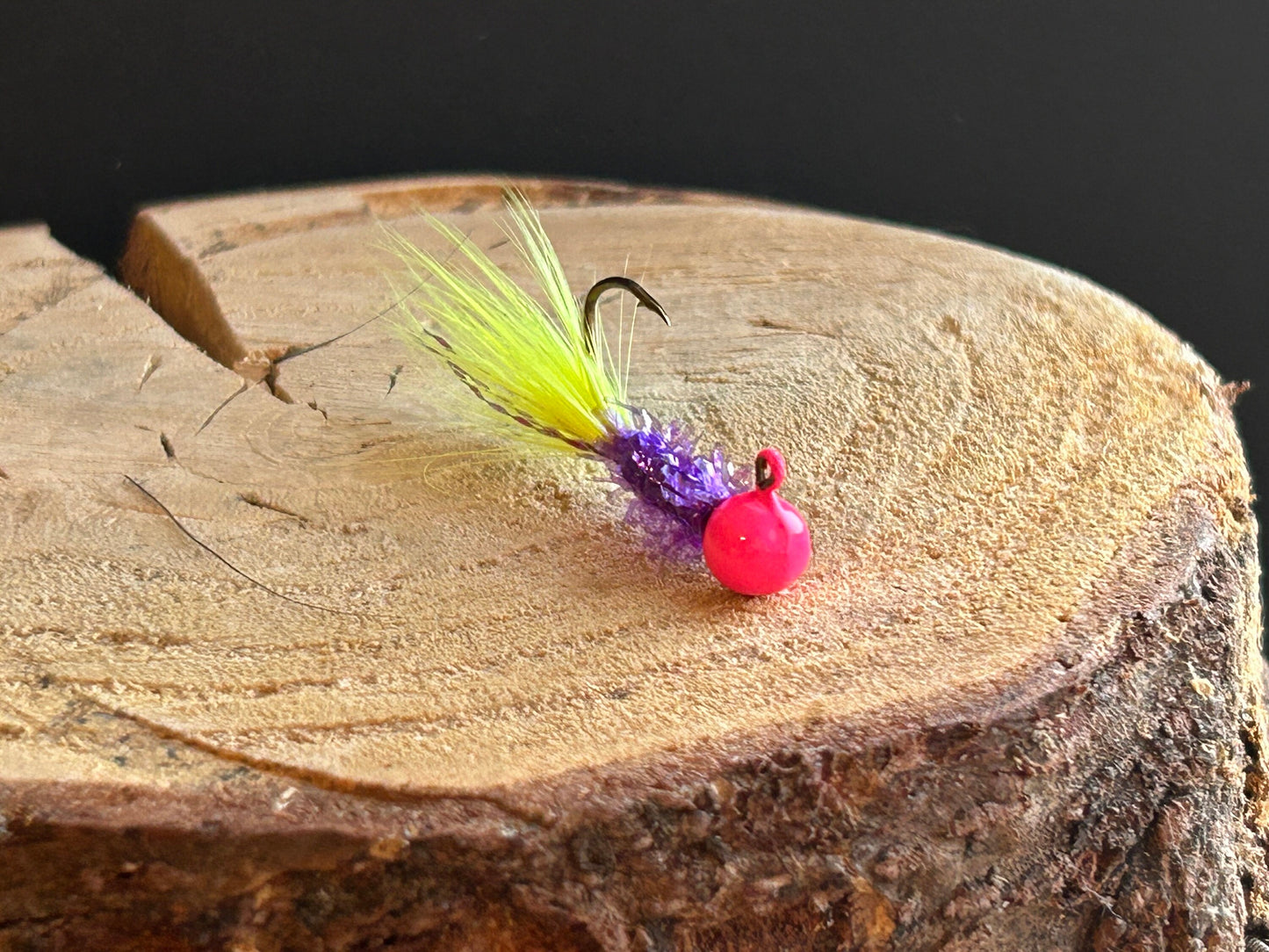 Hackle feather crappie jigs