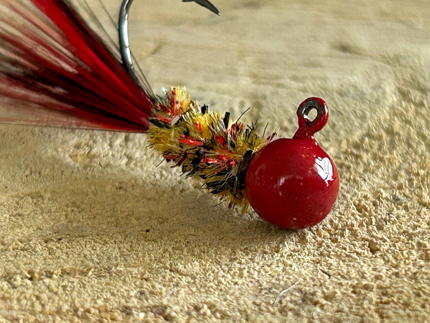 Hackle feather crappie jigs