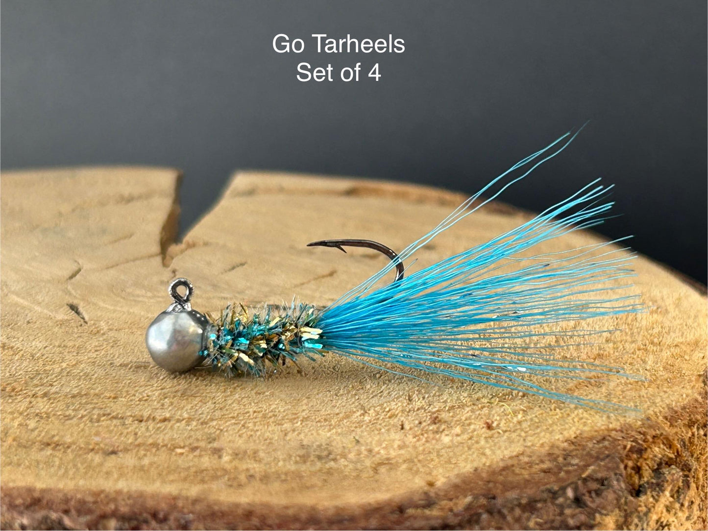 Hackle feather crappie jigs
