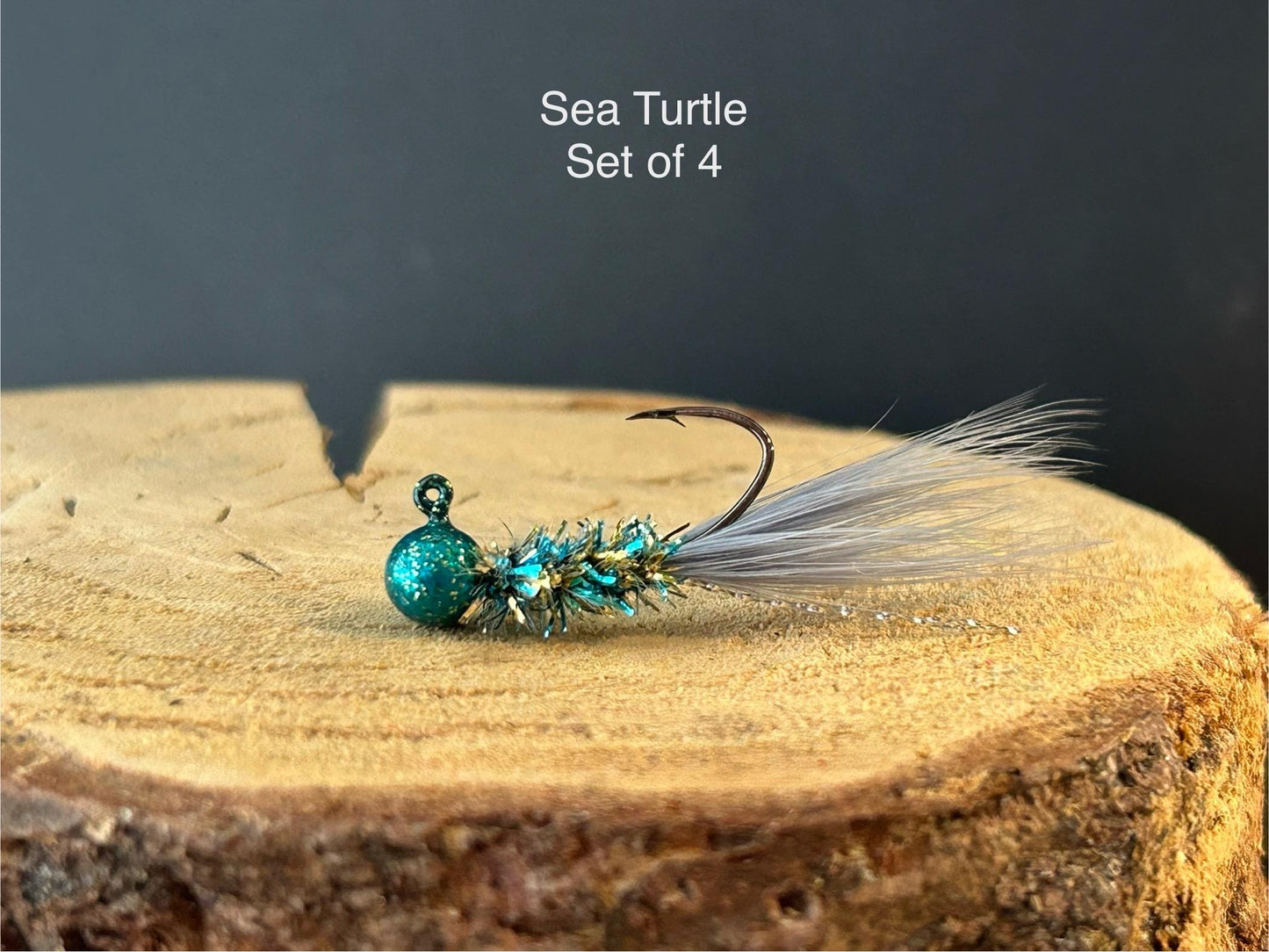 Hackle feather crappie jigs