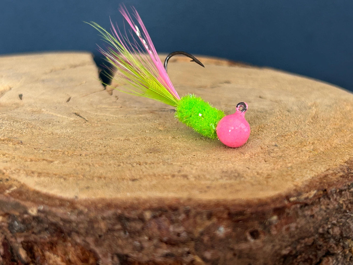 Hackle feather crappie jigs