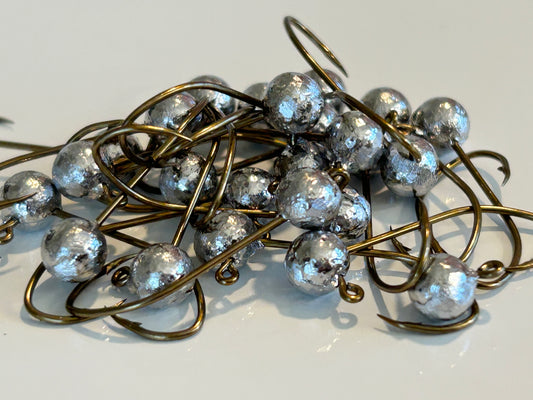 Unpainted ball jig heads MUSTAD sickle hook