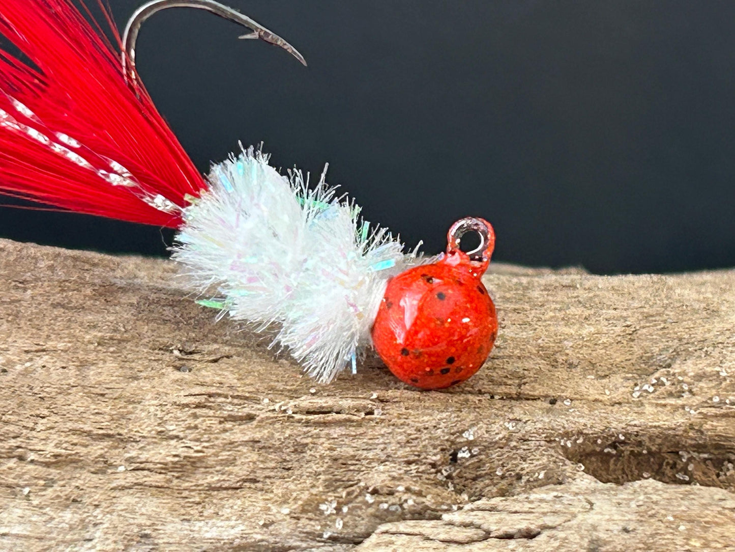 Hackle feather crappie jigs