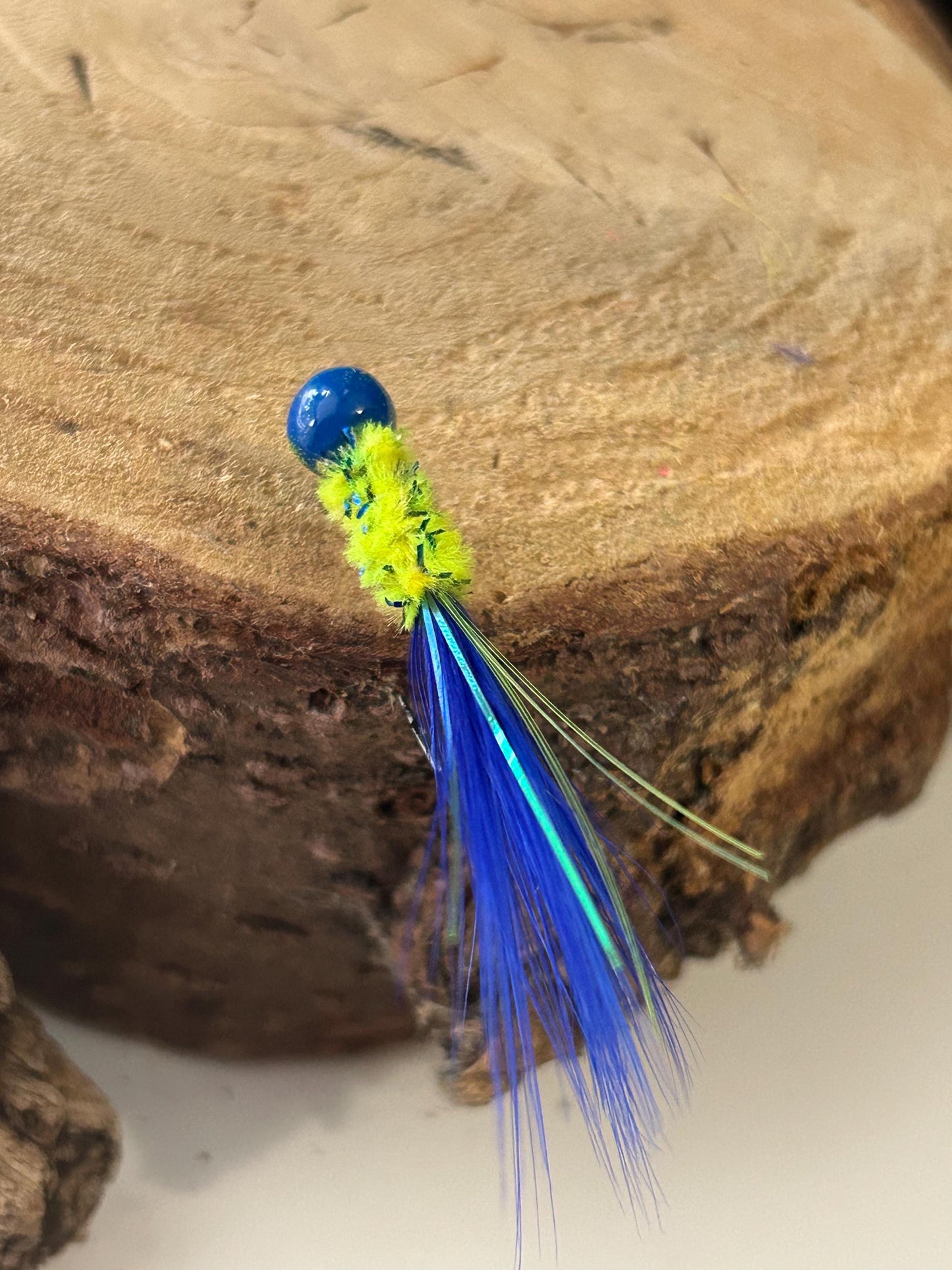 Hackle feather crappie jigs