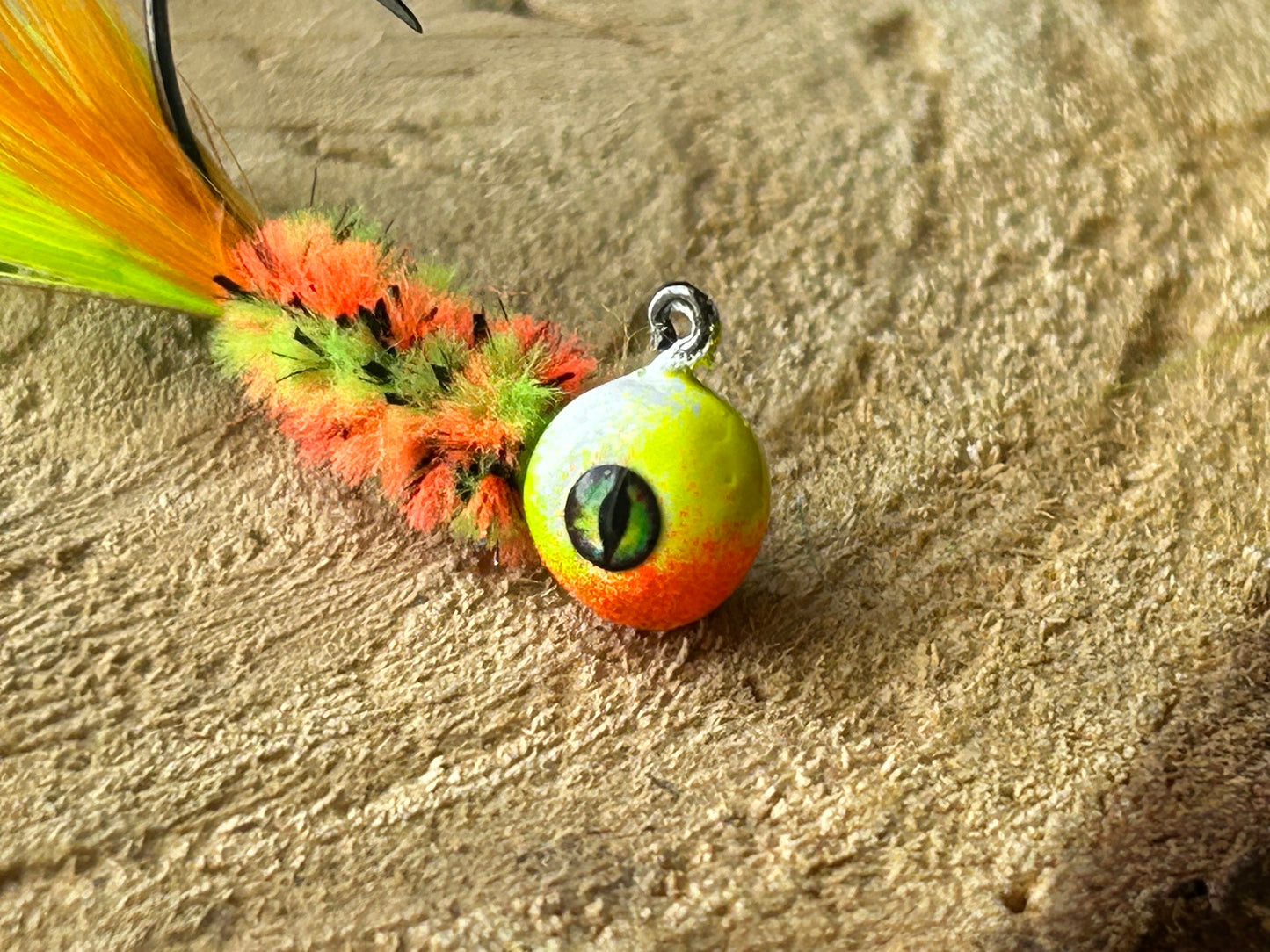 Hackle feather crappie jigs