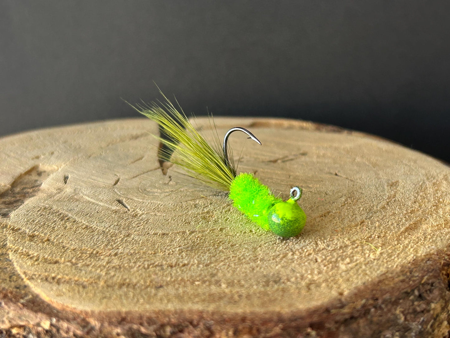 Hackle feather crappie jigs