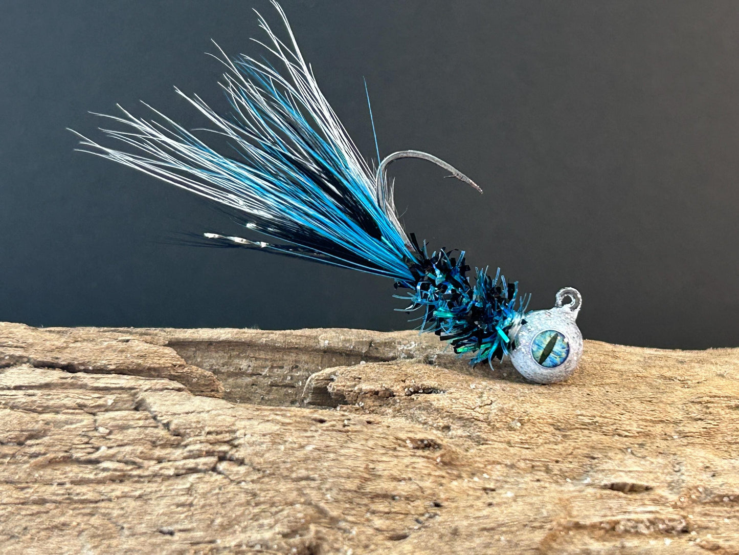 Hackle feather crappie jigs