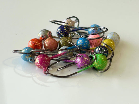 GOLD GLITTER ball jig heads