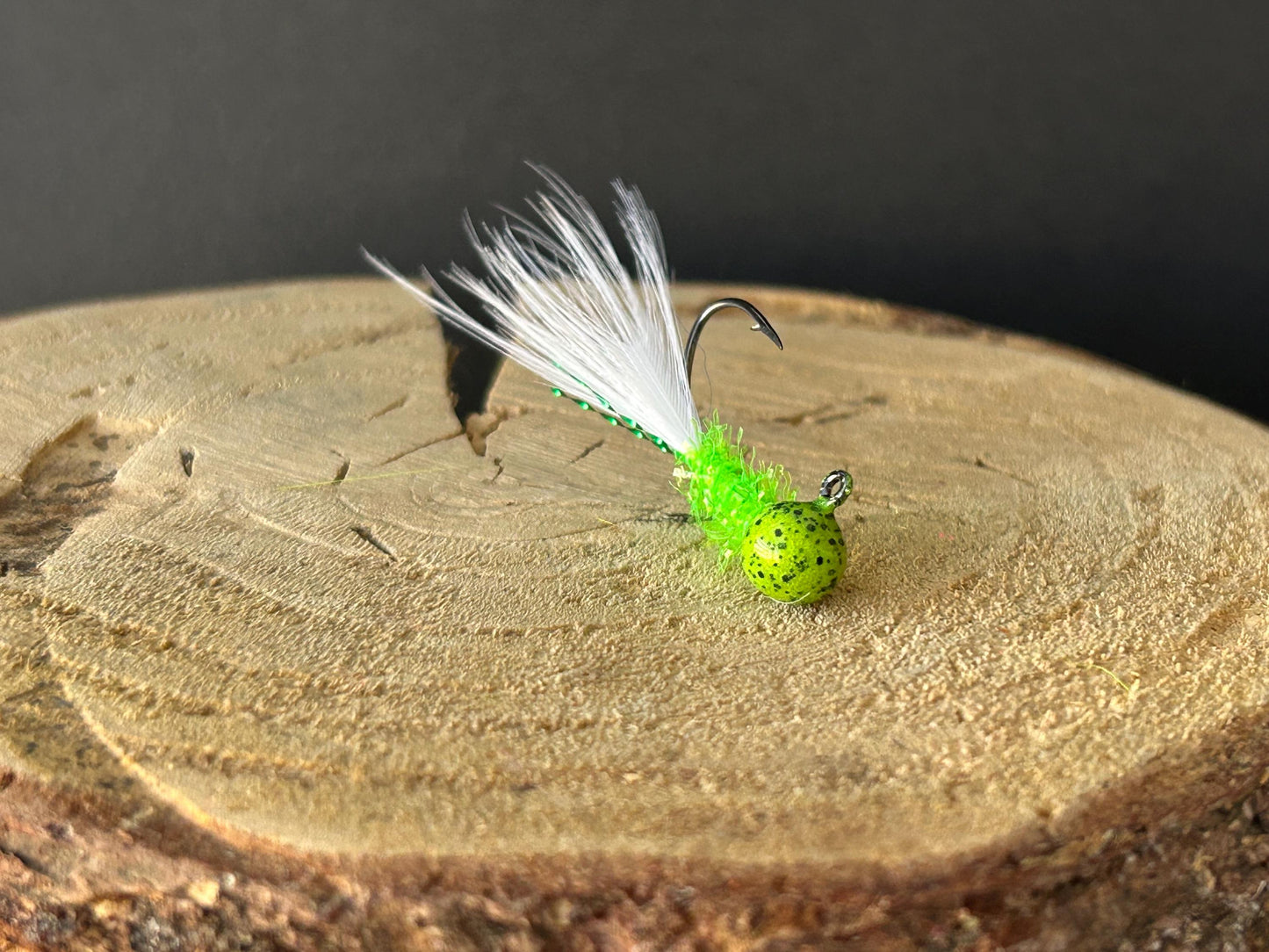 Hackle feather crappie jigs