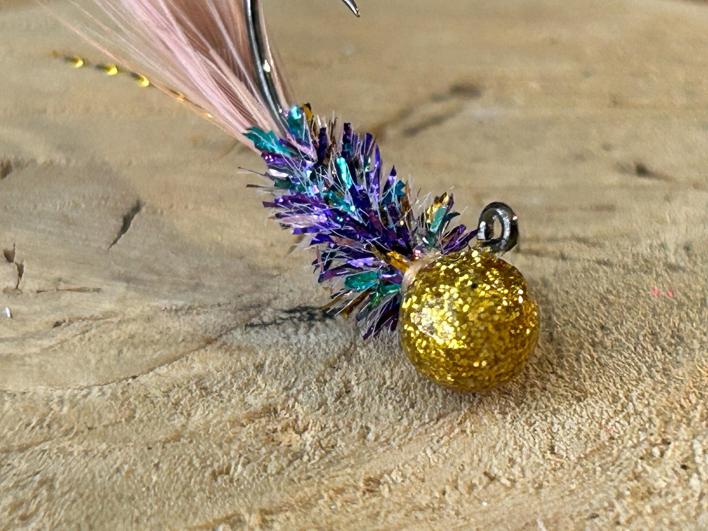 Hackle feather crappie jigs