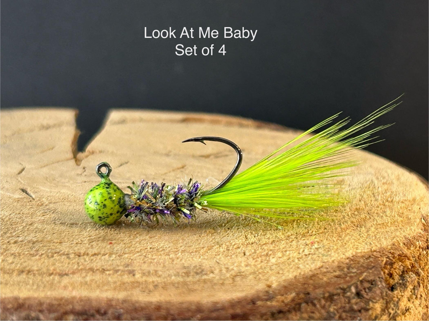 Hackle feather crappie jigs
