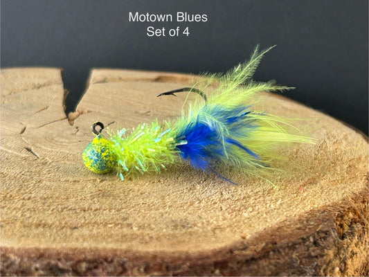 Marabou feather crappie jigs