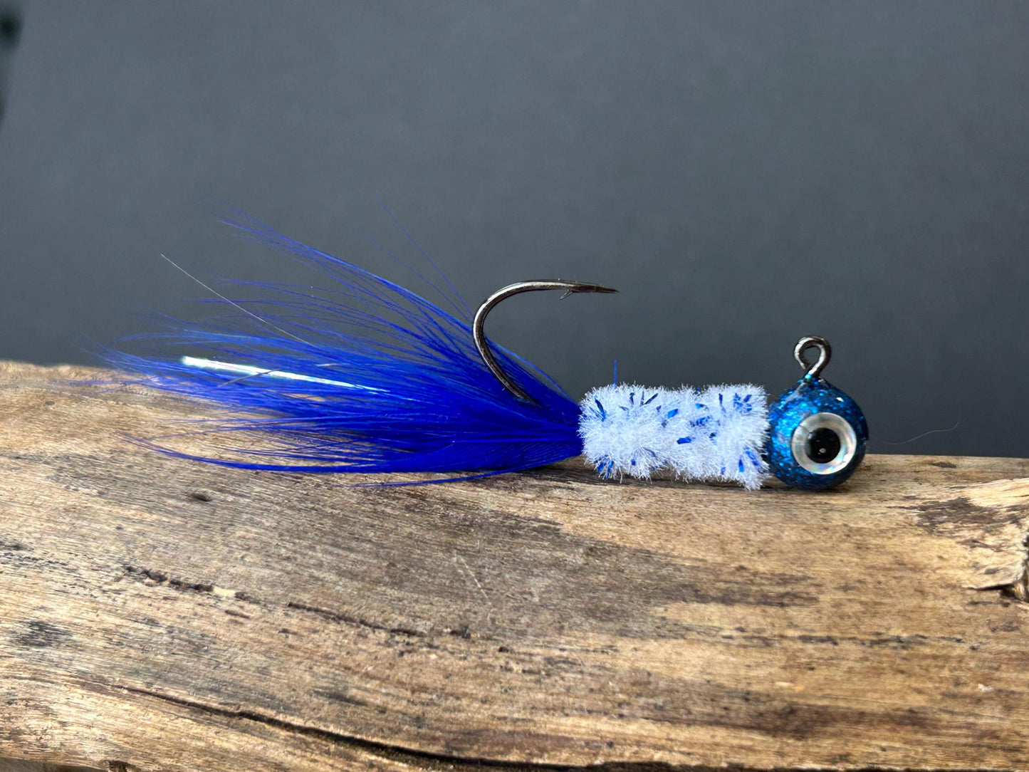 Hackle feather crappie jigs
