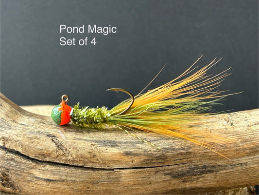 Hackle feather crappie jigs