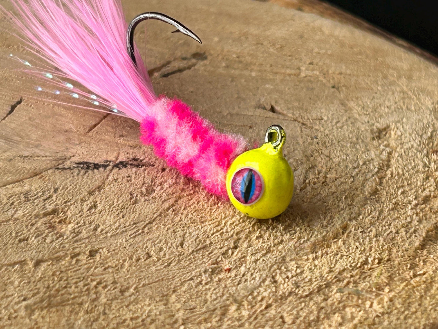 Hackle feather crappie jigs