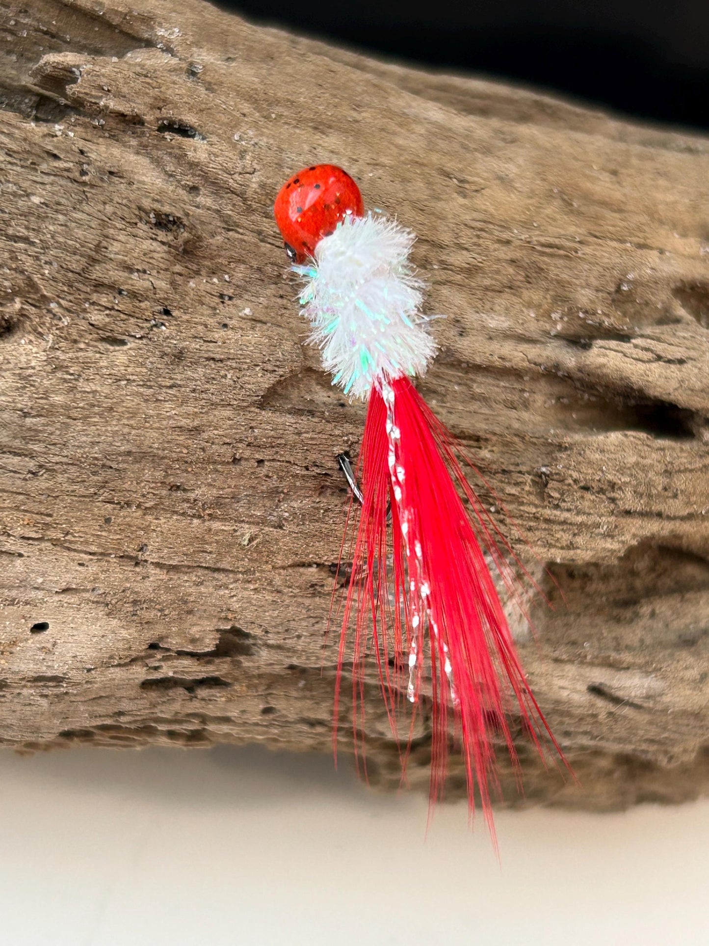 Hackle feather crappie jigs