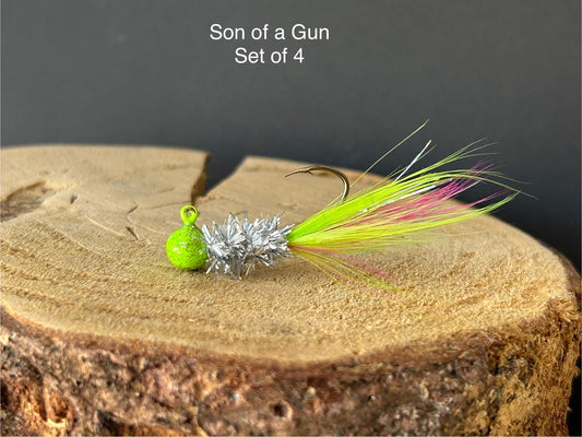 Hand tied crappie jigs