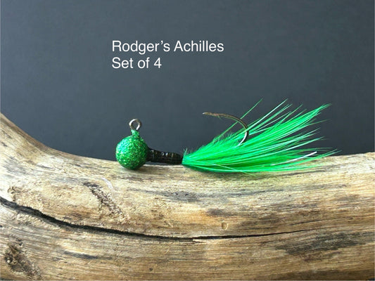 Hackle feather crappie jigs