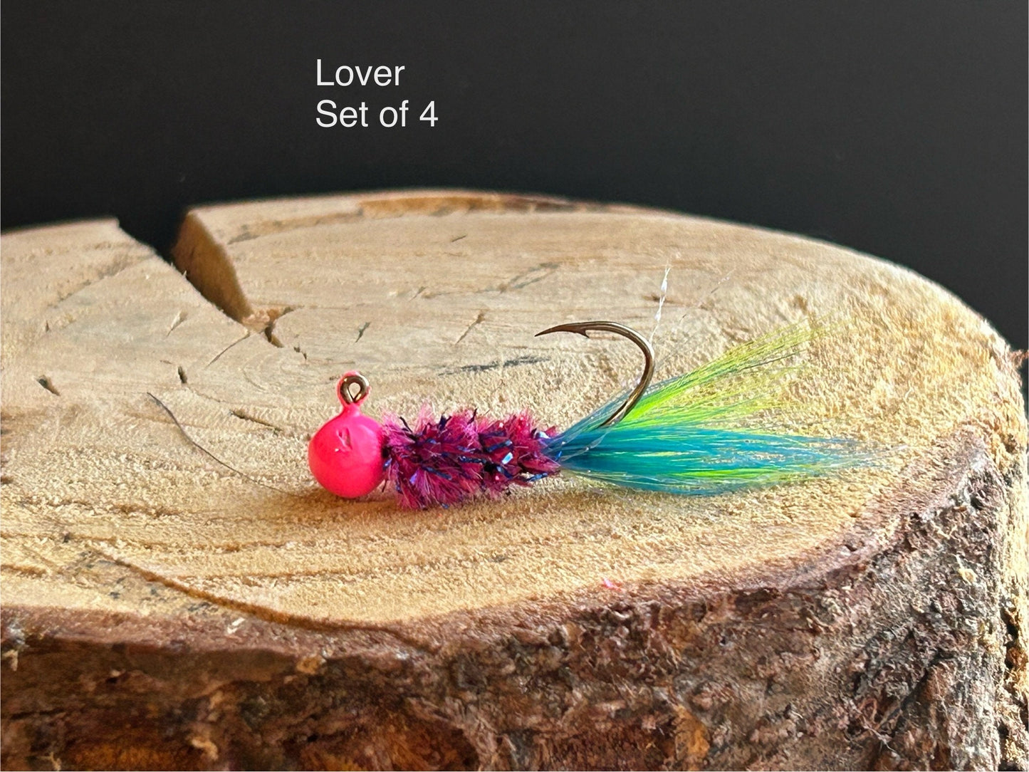 Hackle feather crappie jigs