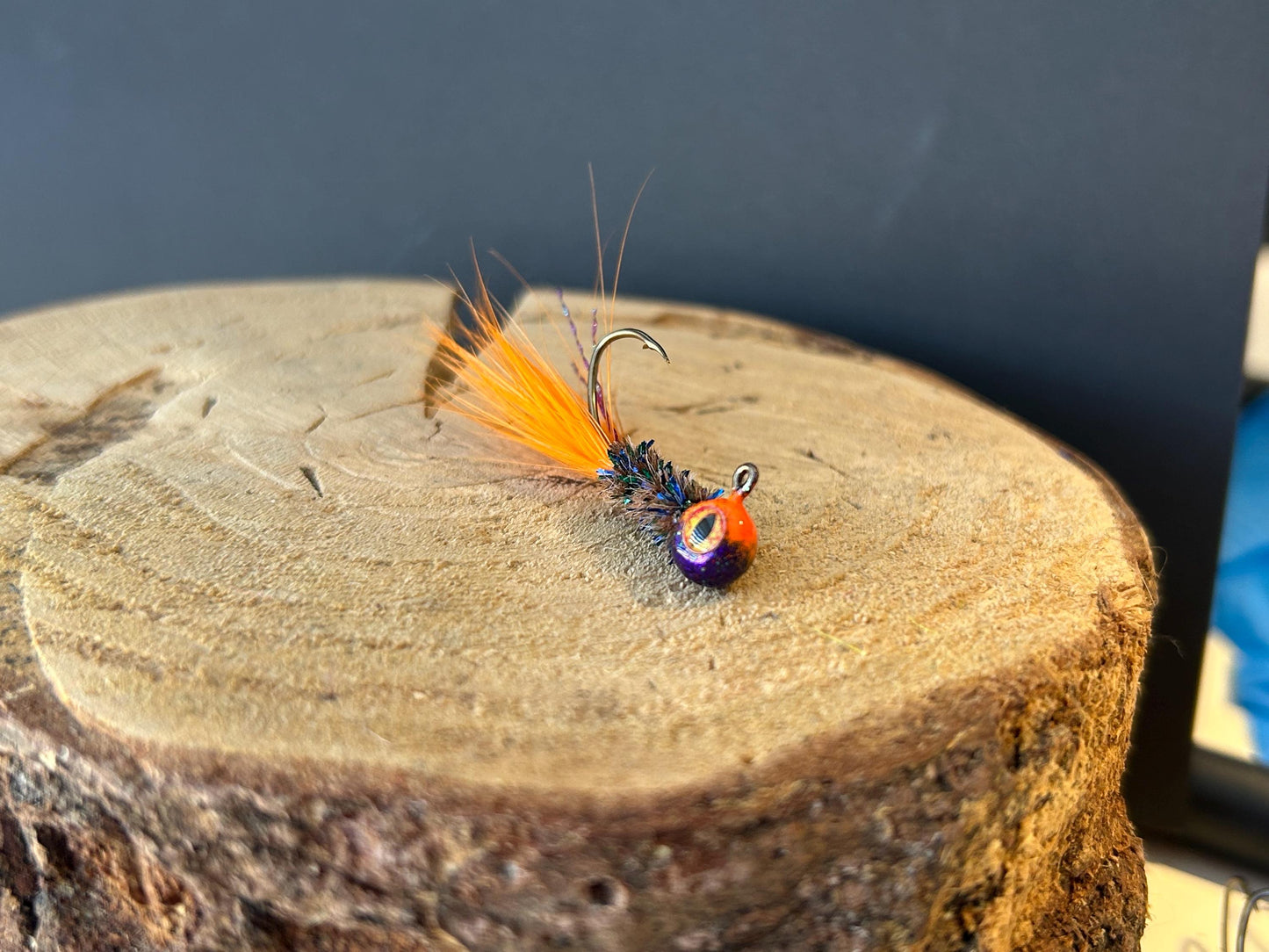 Hackle feather crappie jigs