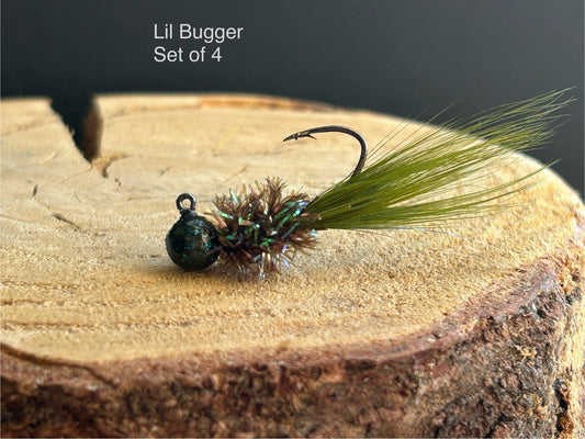 Hackle feather crappie jigs