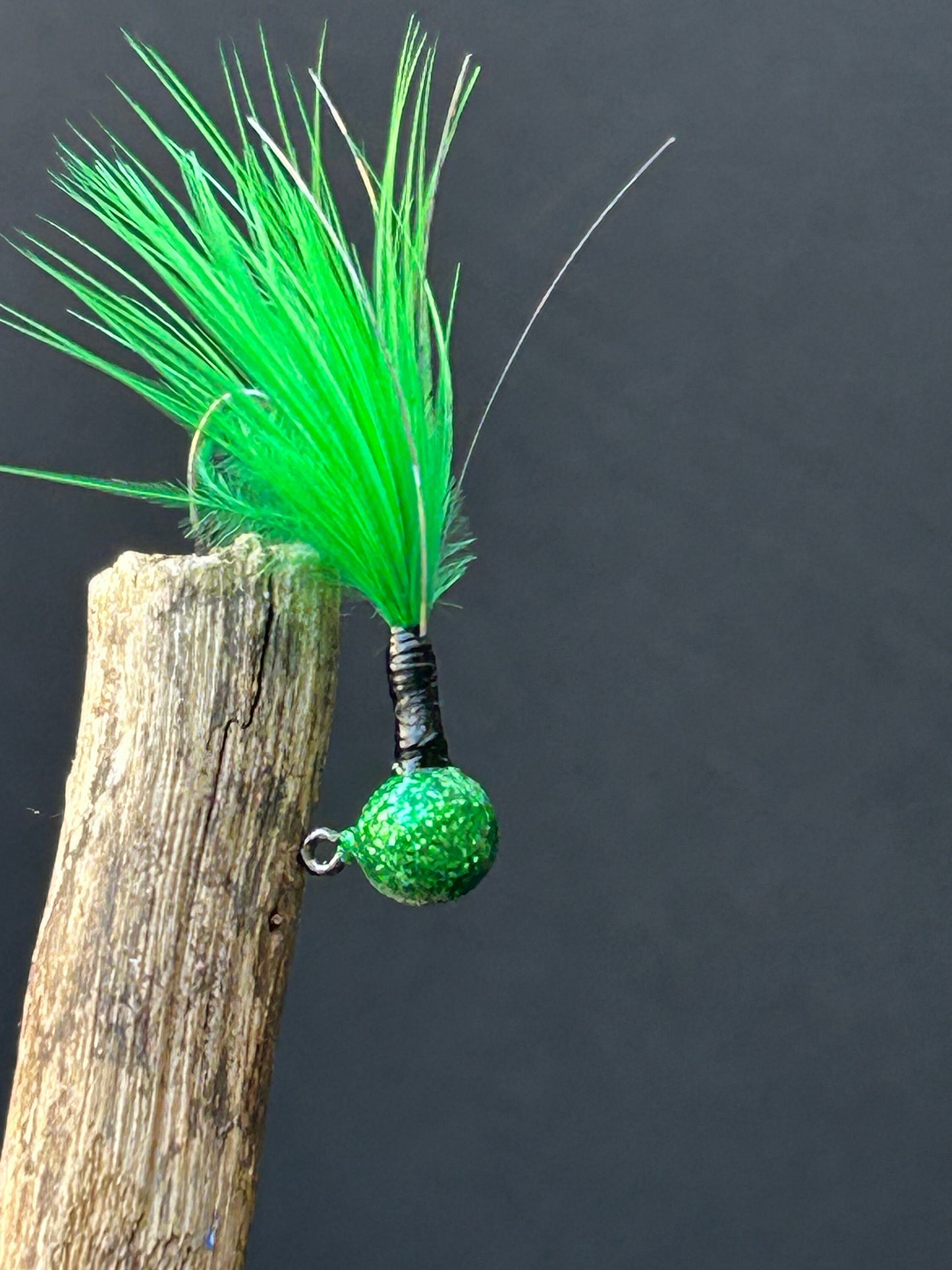 Hackle feather crappie jigs