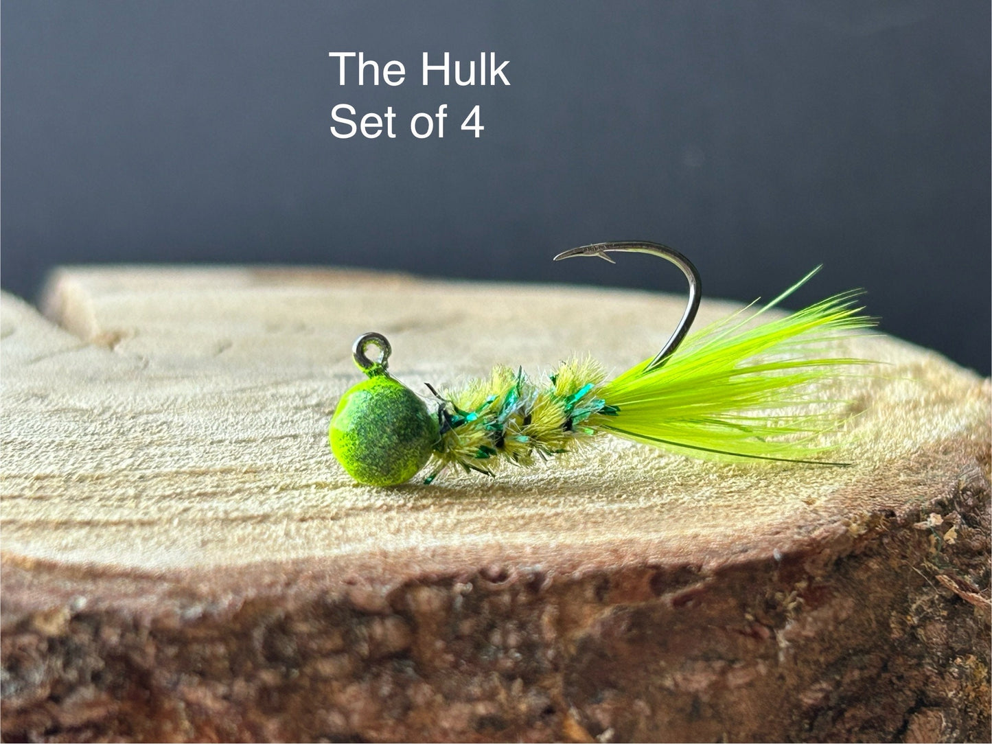 Hackle feather crappie jigs