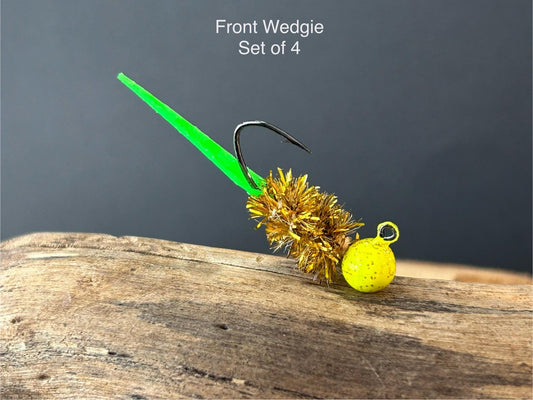 Wedge tail crappie jigs