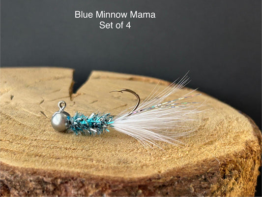 Hackle feather crappie jigs