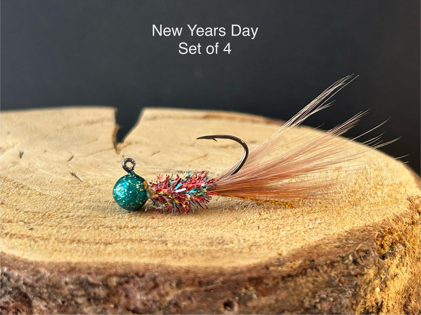 Hackle feather crappie jigs