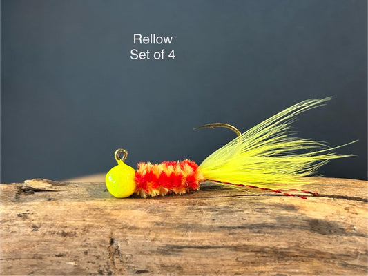 Hackle feather crappie jigs