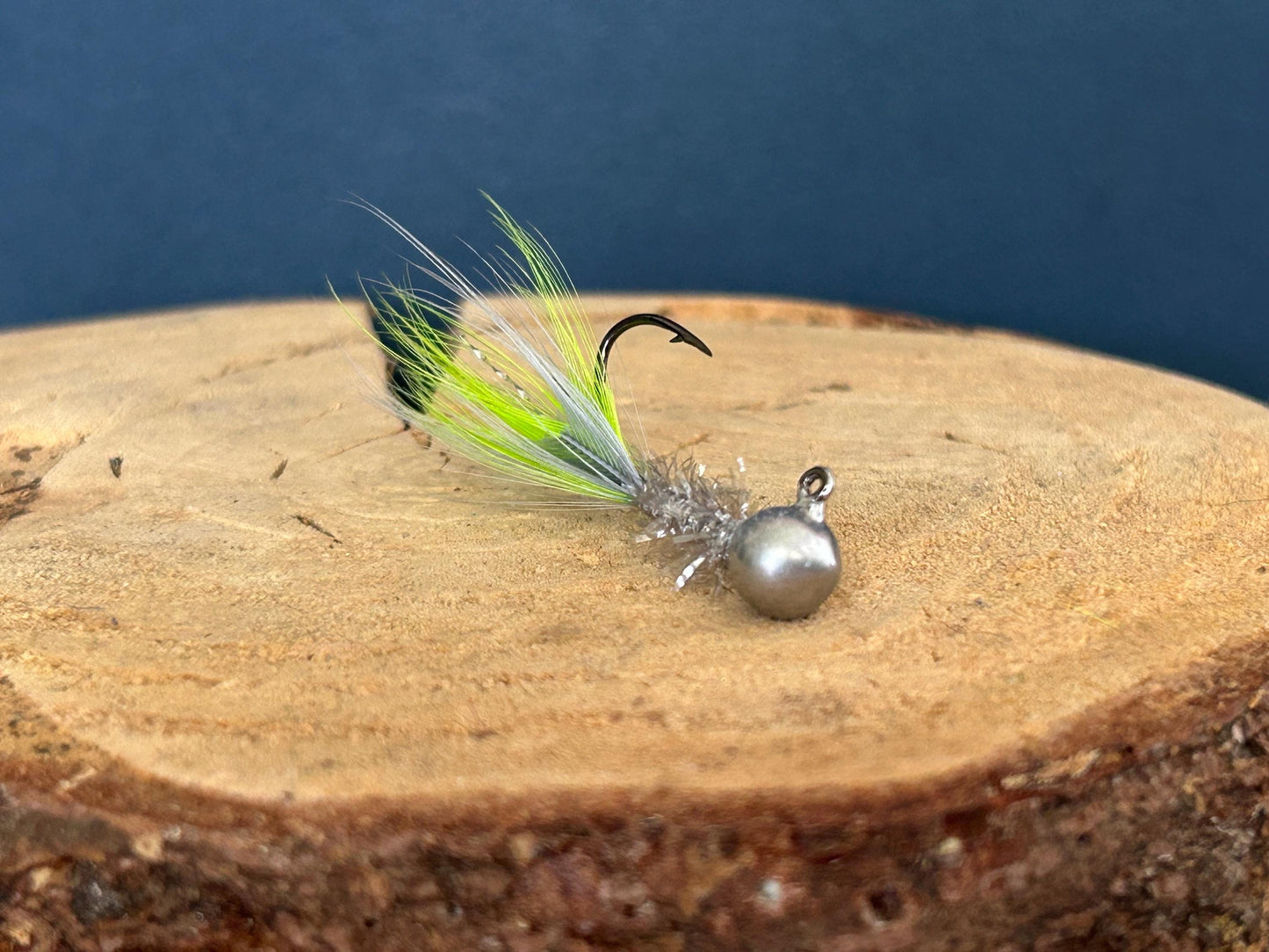 Hackle feather crappie jigs