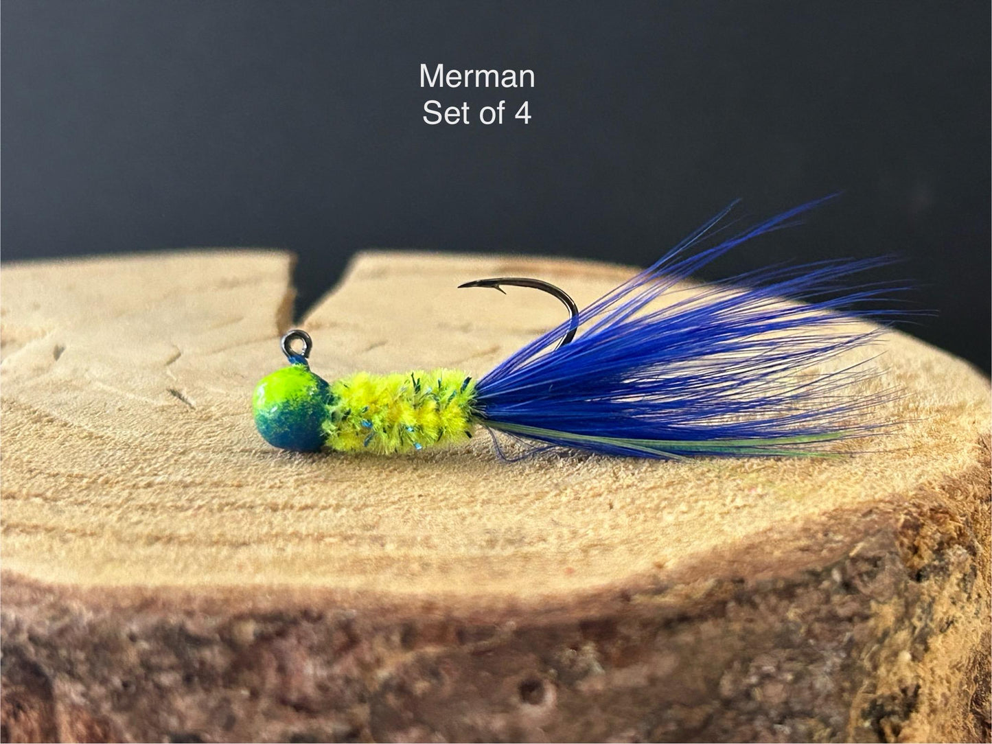 Hackle feather crappie jigs