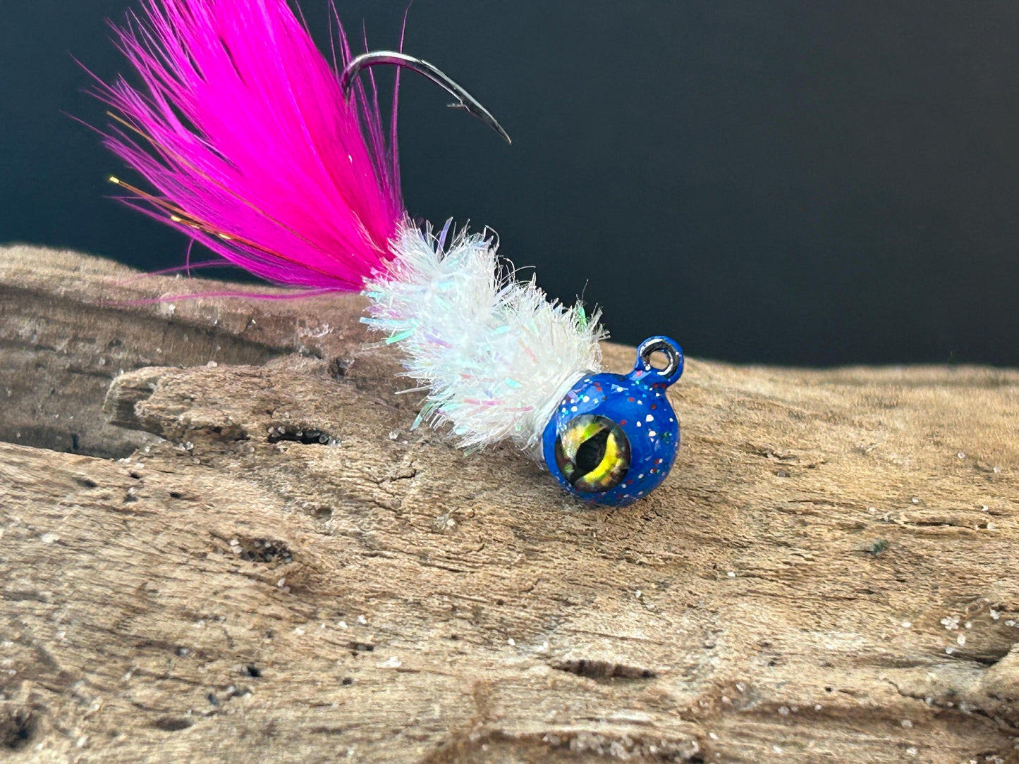 Hackle feather crappie jigs
