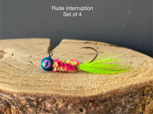 Hackle feather crappie jigs