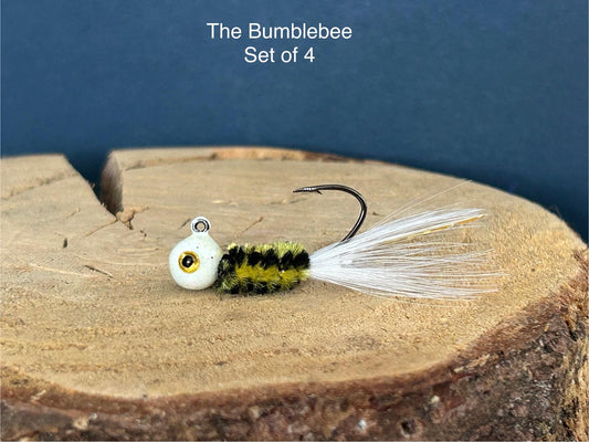 Hackle feather crappie jigs