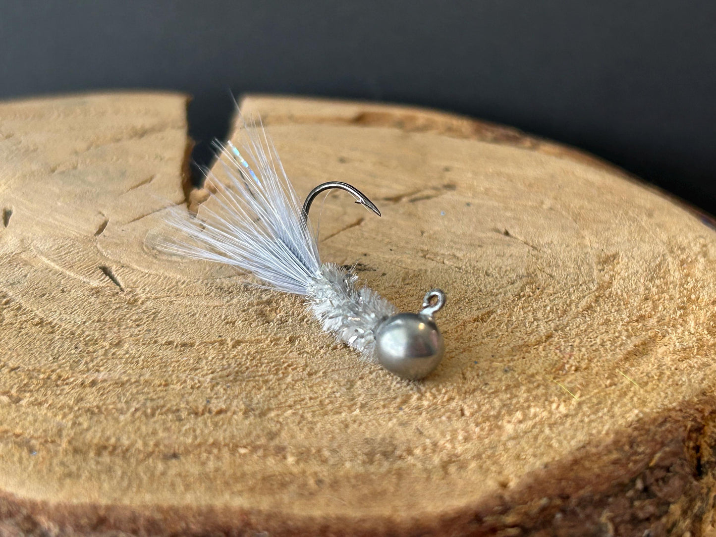 Hackle feather crappie jigs